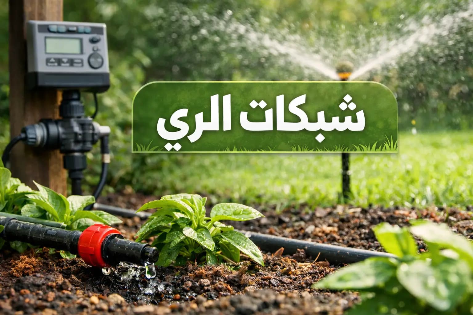 تركيب أنظمة ري حديثة لحدائق جدة